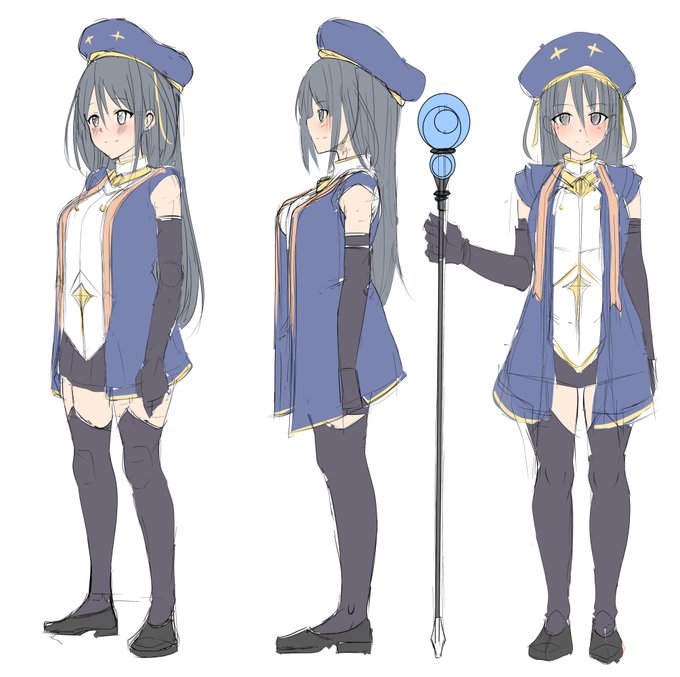 えっちぃ目に遭ってしまう神官ちゃんのざっくりなキャラデザ 