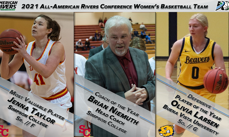 .@BVU_WBBALL Larsen, <a href="/SCStorm_WBB/">Simpson Women’s Basketball</a> Taylor and Niemuth Headline All-<a href="/AmerRiversConf/">American Rivers Conference (A-R-C)</a> Women's Basketball Selections.

📰: bit.ly/3vyXcOa

#rollriversWBB
