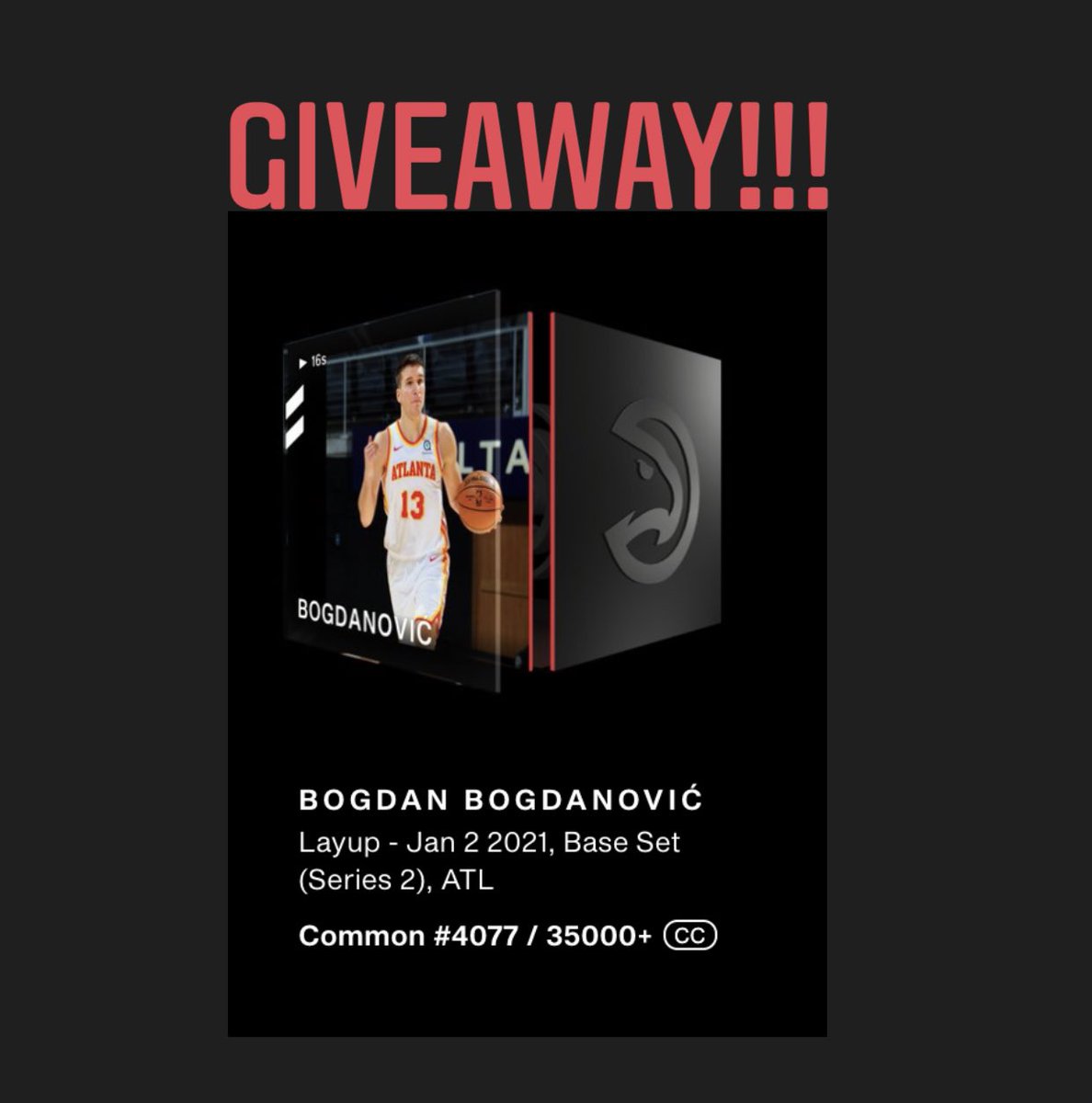 30for30for30's tweet photo. We’re giving away two @nbatopshot moments on here + IG. All you have to do is retweet + mention a friend on this tweet + both follow us. We’ll pick a winner on Friday. Good luck! 🙌 https://t.co/enmCWHAWoW