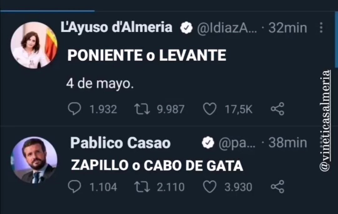 Cosicas almerienses
#Almería #almeriatrending #Ayuso #pp