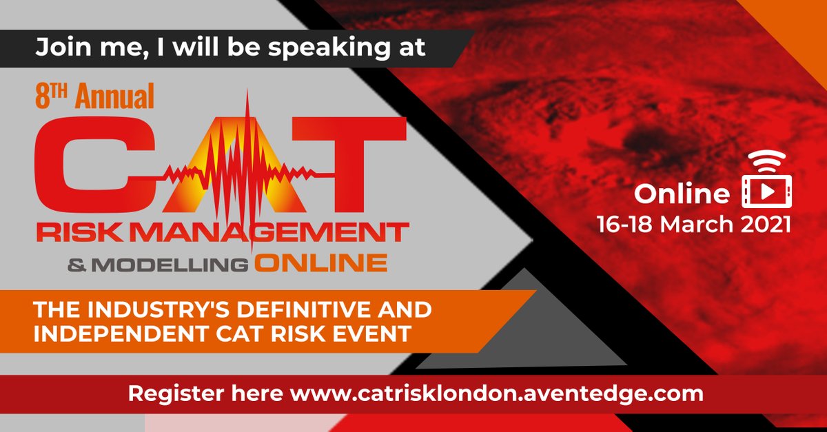RMS's tweet photo. DAY 1 at the #CATRisk Management and Modeling Summit:
RMS experts Joss Matthewman, Steffi Uhlemann-Elmer, and Renee Lee will discuss everything from flood to earthquake risk to climate change. Tune in here: https://t.co/v7Yxk1caNT #Aventedge https://t.co/hW4OfhFns5