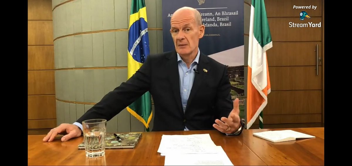 irishstudiesba's tweet photo. Thank you @IrlEmbBrazil @AmbSeanHoy for taking part in our St. Patrick's Day opening! ☘️💚🇮🇪🇧🇷 https://t.co/Jc1GWo3K9c https://t.co/XKAK0u3Eu1