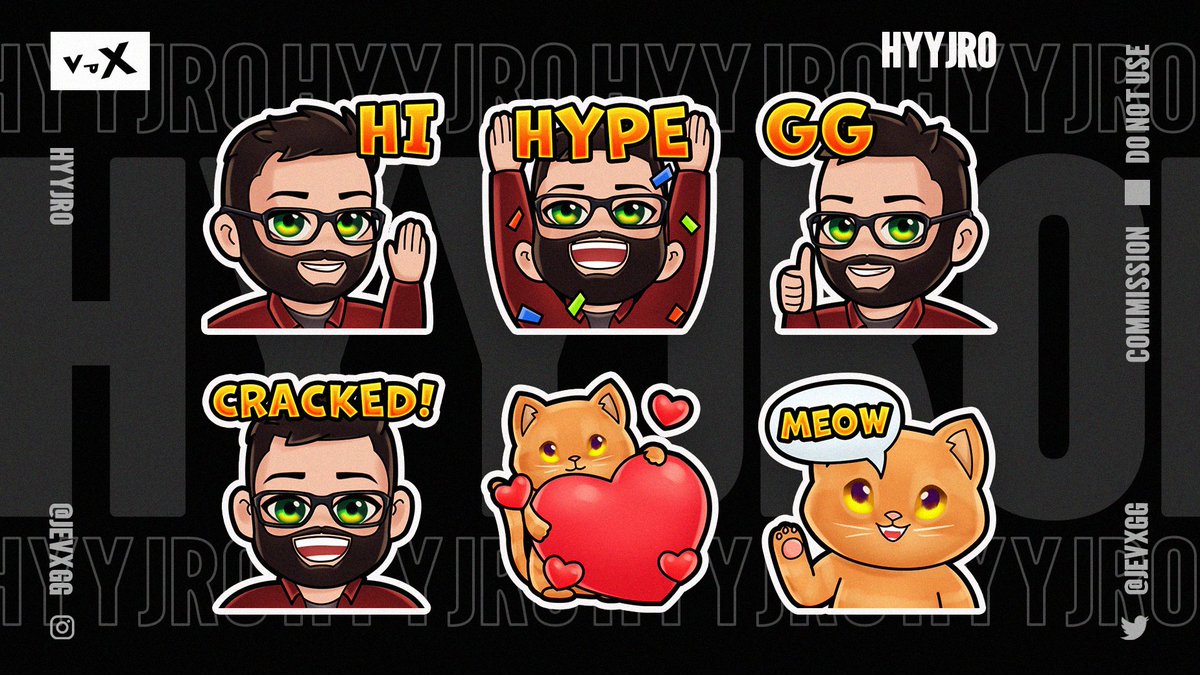 jevxgg's tweet image. Emotes commission with Twitch affiliate @itsjrobro
Check out his TTV: twitch.tv/hyyjro