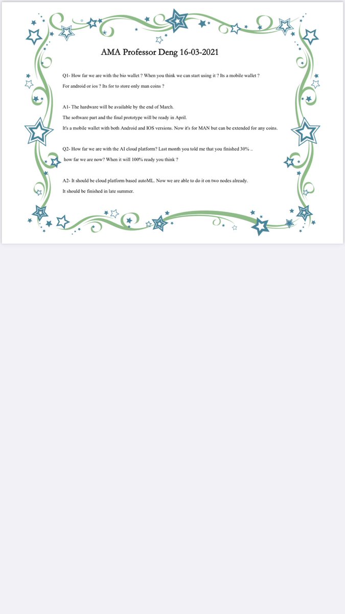 Our latest AMA with Professor Deng ! Great things happening! #Man #ai #mining #Bitcoin #ethereum #Crypto #BULLISH #AMA