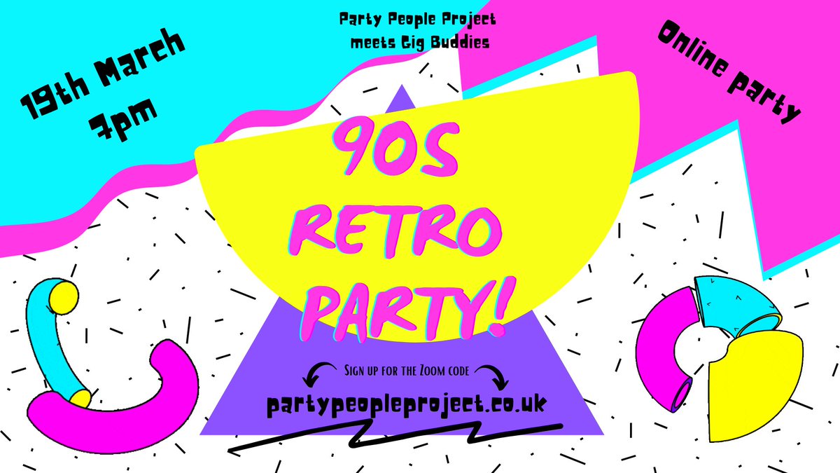 BrickBoxRooms's tweet photo. This Friday it's the 90s all over again with The Party People Project! 
Join the dancing on Zoom 🎶🥳 
Sign up at https://t.co/vDLHBvq68v 
#LearningDisability #bradford2025 https://t.co/VtEipizObO