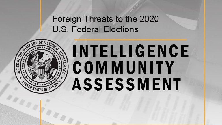 Michael Novakhov retweeted:
 
			
 
			 
 
				Today #ODNI released the declassified Intelligence Community assessment of foreign threats to the 2020 U.S. federal elections, view the full report here: dni.gov/index.php/news…