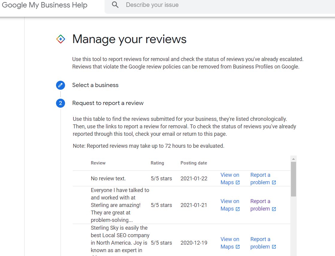 Google has just launched a new handy tool to help people keep track of reviews they have reported to Google for removal.  via <a href="/localuniv/">Local University</a> localu.org/google-my-busi…
