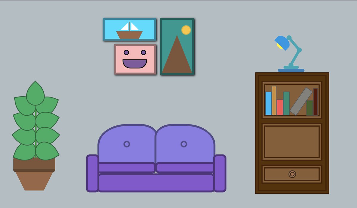 Pure CSS living room.

#html #100DaysOfCode #css