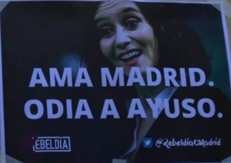 Art 510 C.P.
"1. Serán castigados con una pena de prisión de uno a cuatro años y multa de seis a doce meses:

a) Quienes públicamente fomenten, promuevan o inciten directa o indirectamente al odio...contra una persona determinada por razón de... la ideología..."
¿Ya empezáis?