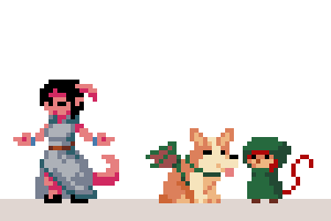 Pizzadramon's tweet photo. D&amp;D party commission! #pixelart https://t.co/NWfxcTMT47