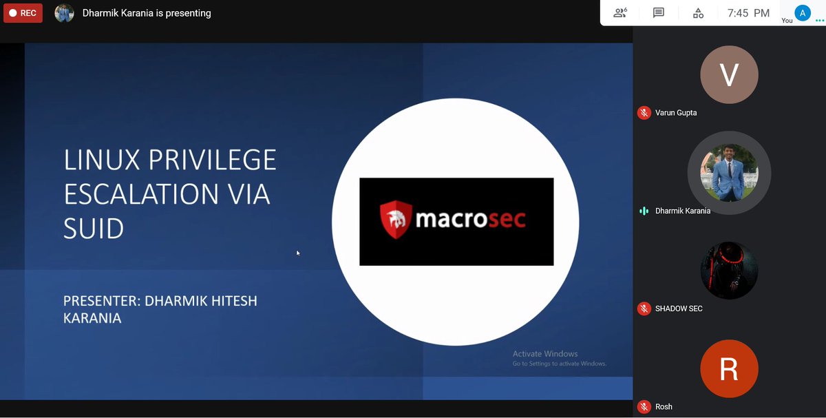 MacroSecLtd's tweet image. Today&apos;s #TechTuesday session was led by @KaraniaDharmik where we looked at various Privilege Escalation techniques a red team operator/pentester can leverage on a Linux machine.

#redteamthinking #linuxprivilegeescalation #hacking