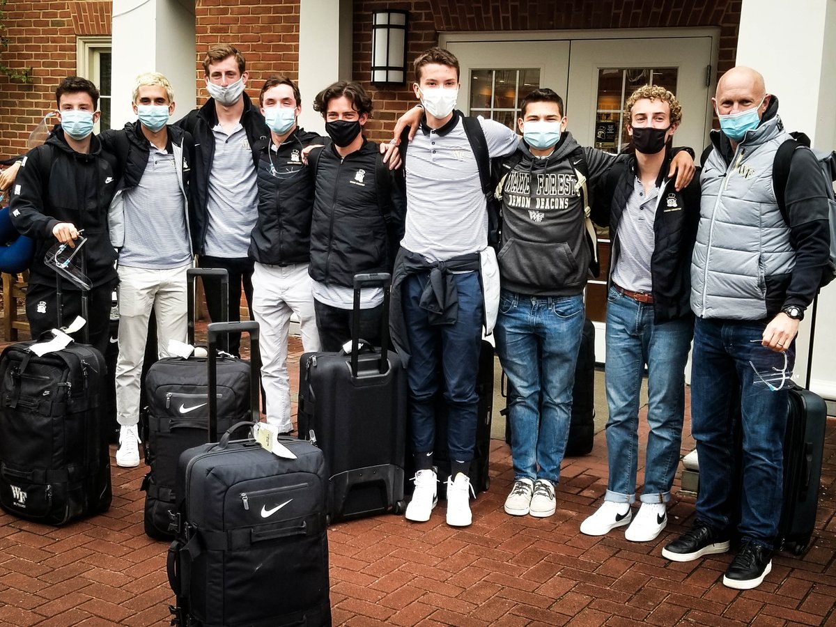 WakeTrack's tweet photo. Thank you @WakeForest staff and students for welcoming home our cross country squad by to @CityofWS today! 

#GoDeacs https://t.co/edp7deETWE
