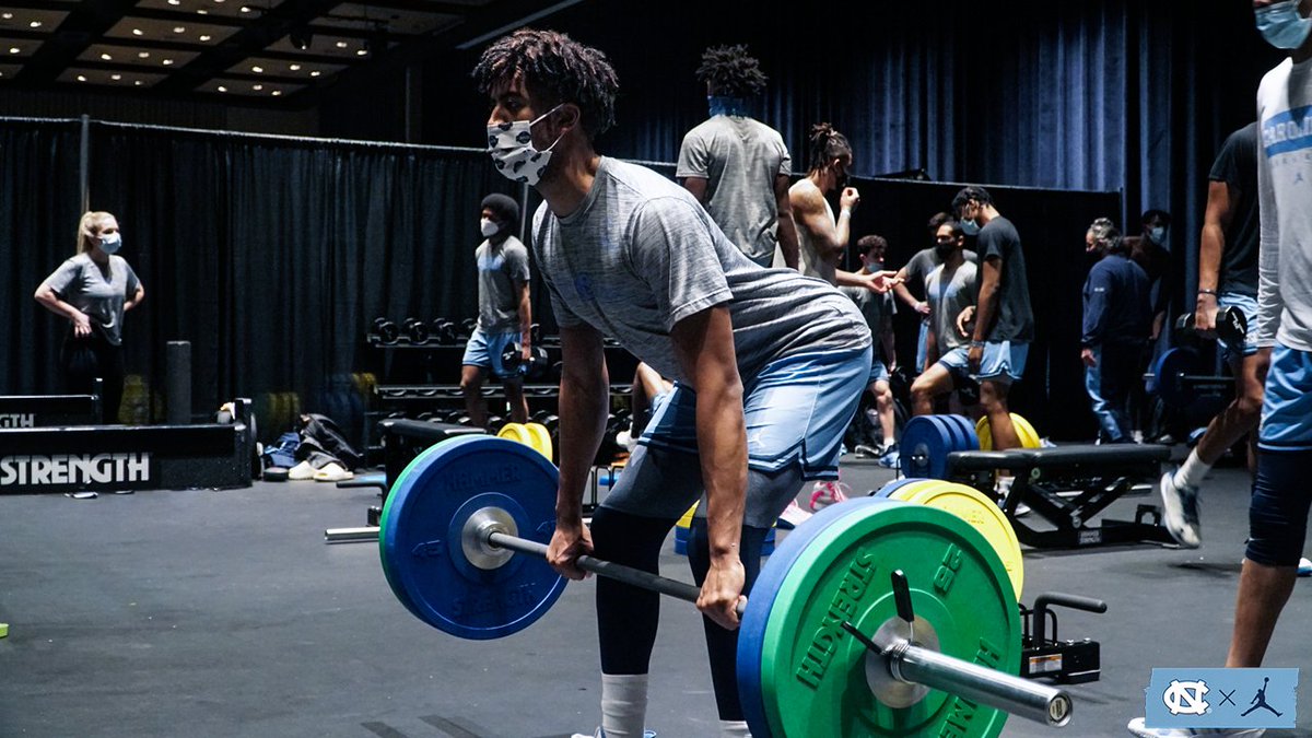 UNC_Basketball's tweet image. Cleared quarantine ➡ got a lift in 💪

#CarolinaFamily | #MarchMadness