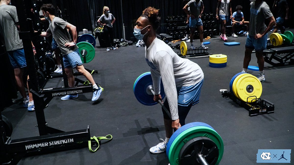 UNC_Basketball's tweet image. Cleared quarantine ➡ got a lift in 💪

#CarolinaFamily | #MarchMadness