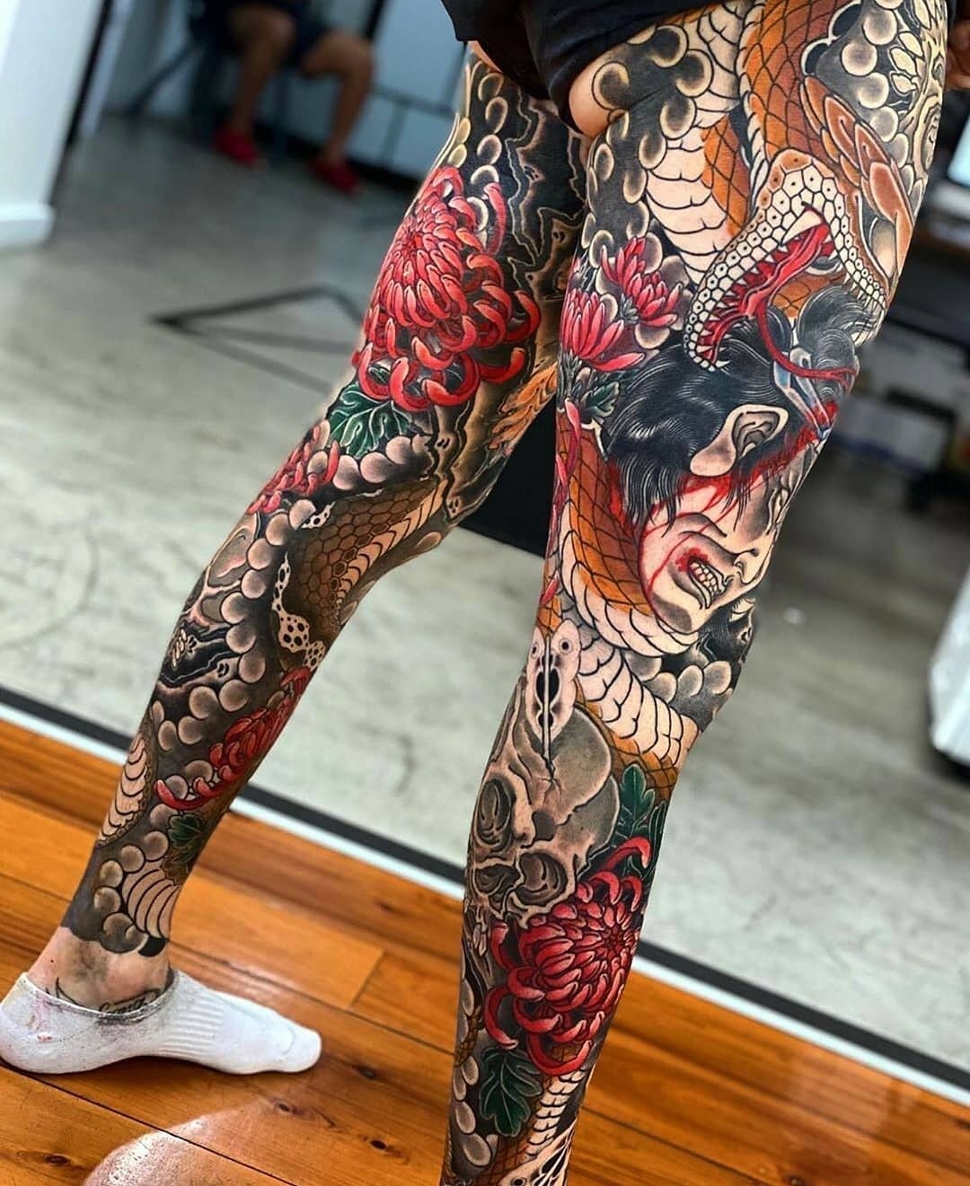 Details 120+ japanese leg sleeve tattoo super hot in.starkid.edu.vn