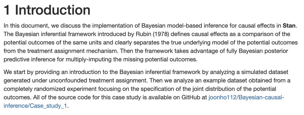 Model-based Inference for Causal Effects in Completely Randomized Experiments by Joon-Ho Lee et al. 

mc-stan.org/users/document…