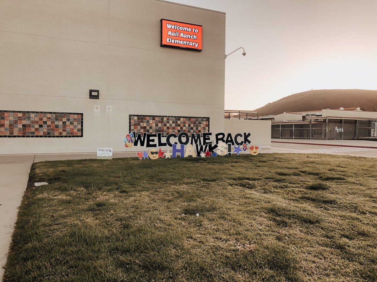 The most beautiful first day back to school. Welcome back, <a href="/RailRanchElem/">Rail Ranch Elem.</a>. We missed you. ❤️🖤🤍