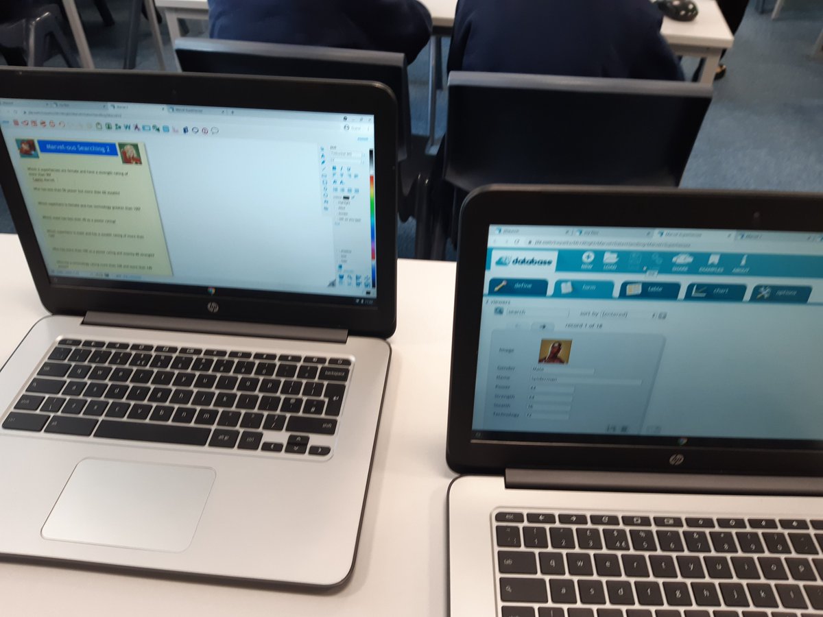 WrightICT's tweet photo. Y3 @KingswoodParksP were Marvel-ous database searchers today, using one and two field searches to track down superheroes using #J2database from @just2easy_com. Excellent work Y3. https://t.co/2VLtvy0RGA