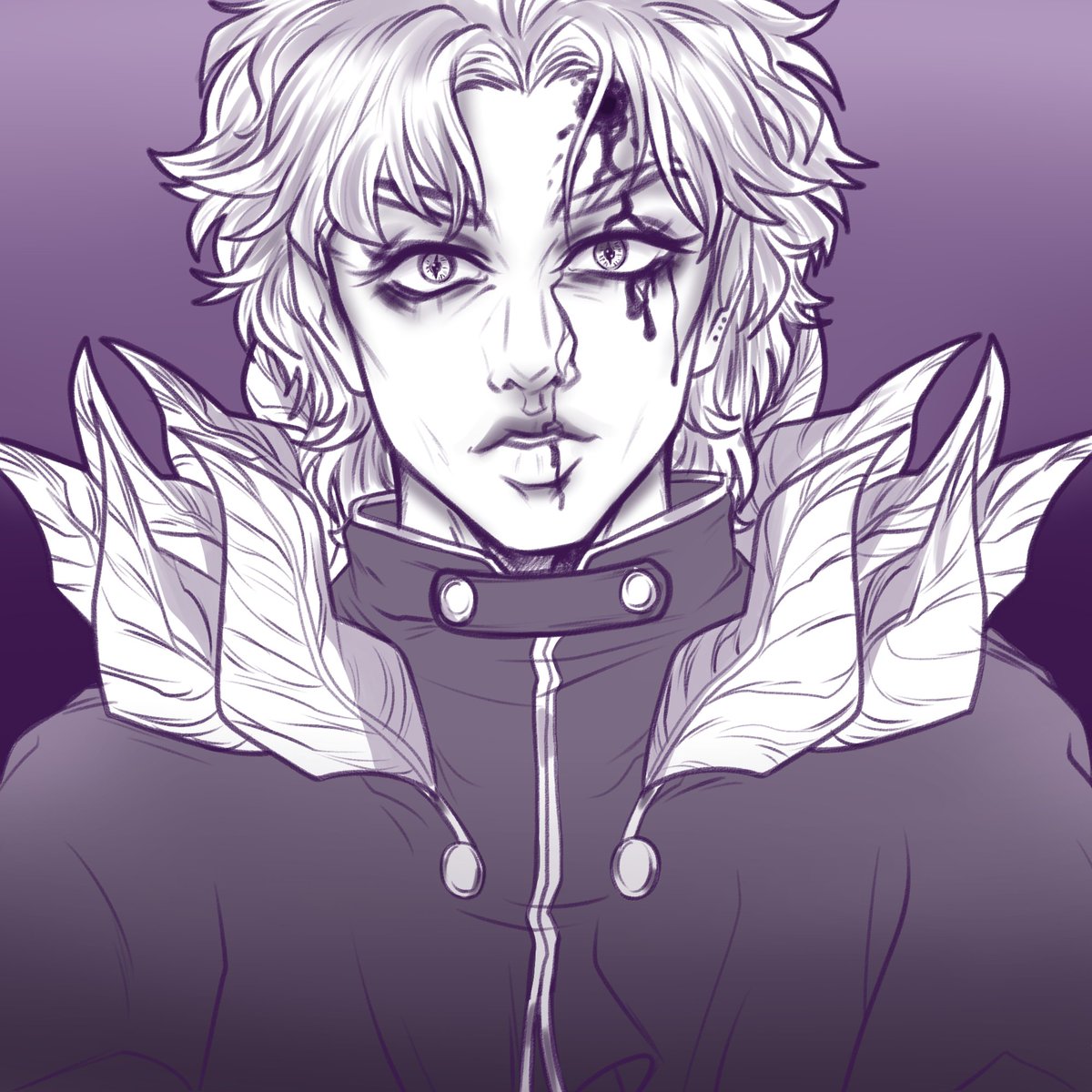 Here's a request I get on instagram, a quick sketch of Dio with his feather outfit from PB.

Now I have to continue my TABC courses, so I'll leave for now. ^^

#JJBA #PhantomBlood #DioBrando #sketch #paintoolsai