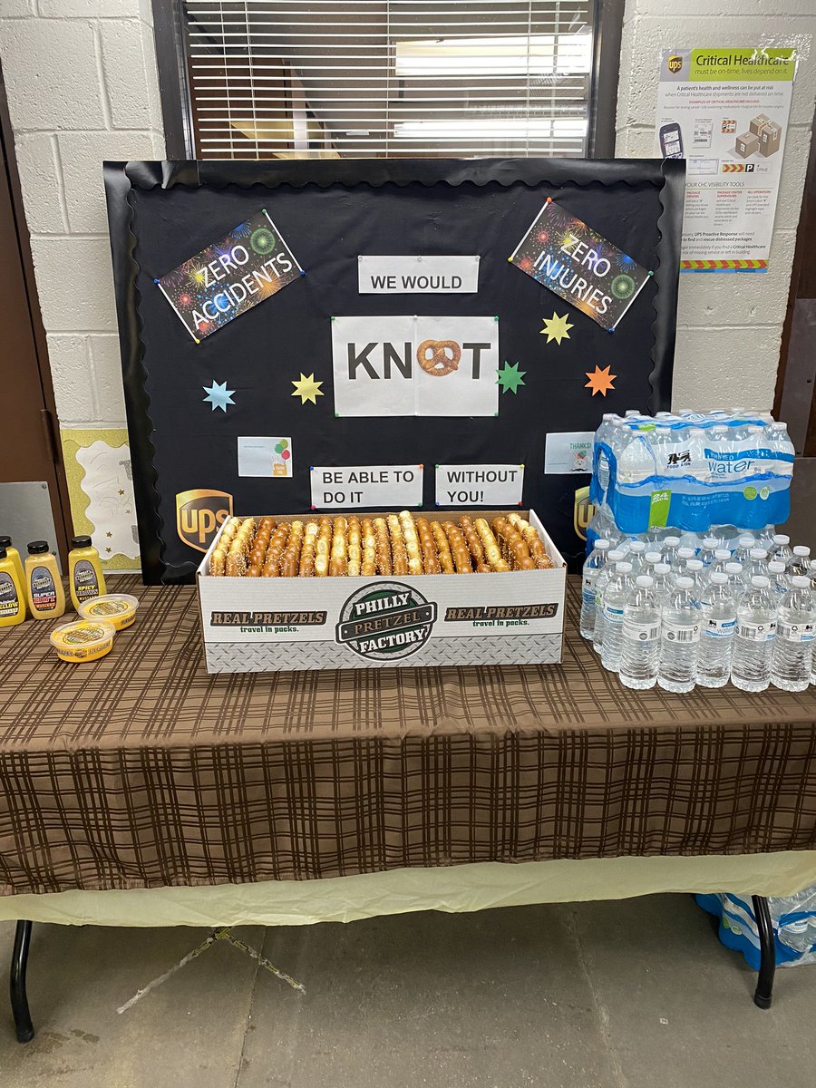 Tonya Farren (@delawaresafety) on Twitter photo Awesome job on having 0 injuries / 0 accidents last week Harrington Service Providers🎉. We would 🥨KNOT🥨 be able to do it without you! <a href="/mjthesafetylady/">MJTHESAFETYLADY_UPS</a> <a href="/corey_gorham/">Corey Gorham</a> @BarbaraRucker5 <a href="/KVUPS/">Kim Van Utrecht</a> <a href="/FrankFoglio1/">Frank Foglio</a> <a href="/MatthewWGilbert/">Matthew W Gilbert</a> <a href="/joesavageups/">Joe Savage</a> <a href="/UPSsafetyguy74/">Mike Hoff</a> <a href="/ChesapeakUPSers/">Chesapeake UPSers</a> Awesome job on having 0 injuries / 0 accidents last week Harrington Service Providers🎉. We would 🥨KNOT🥨 be able to do it without you! <a href="/mjthesafetylady/">MJTHESAFETYLADY_UPS</a> <a href="/corey_gorham/">Corey Gorham</a> @BarbaraRucker5 <a href="/KVUPS/">Kim Van Utrecht</a> <a href="/FrankFoglio1/">Frank Foglio</a> <a href="/MatthewWGilbert/">Matthew W Gilbert</a> <a href="/joesavageups/">Joe Savage</a> <a href="/UPSsafetyguy74/">Mike Hoff</a> <a href="/ChesapeakUPSers/">Chesapeake UPSers</a>