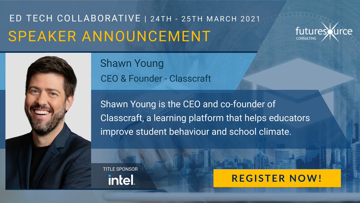 classcraftgame's tweet image. Looking forward to #EdTechCollab2021! Catch the session on ‘Motivation &amp;amp; Engagement of Students in a Hybrid World’ with @Futuresource, #Classcraft CEO/co-founder @_shawnyoung_, @flipgrid, @Learning Refracted &amp;amp; @JAWorldwide. Agenda &amp;amp; registration bit.ly/2Q2kH1W