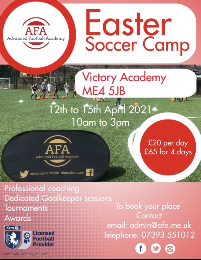 AdvancedFootba1's tweet image. Our soccer camps are back this Easter          Come show us your Tekkers... @NewHorizonsTSAT @KentSchoolGames @KentOnlineSport @ksnfootball