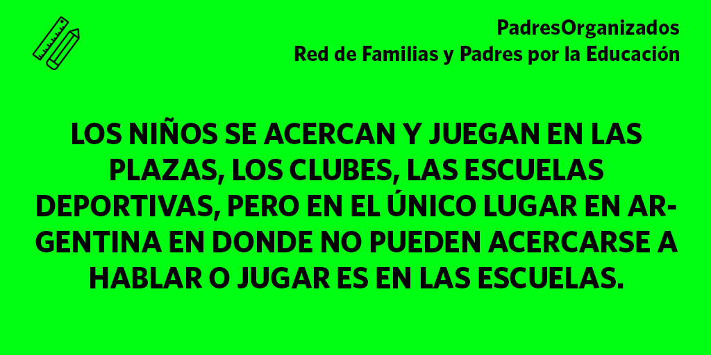 PadresOrg's tweet photo. El único lugar en donde está prohibido a los niños acercarse a jugar es en las escuelas https://t.co/geYFaCnFsd
