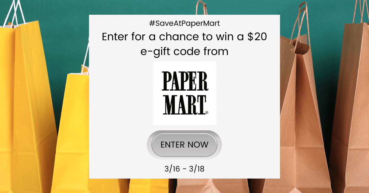 MamacitaOTM's tweet photo. Be among the Ten (10) winners to receive a $20 @papermart e-gift code. #AD Submit your email address for a chance to win! Ends 3/18 #SAVEATPAPERMART @savings
Go here to enter #GIVEAWAY https://t.co/IwnKcKGY51 https://t.co/oDMOA0u2yR