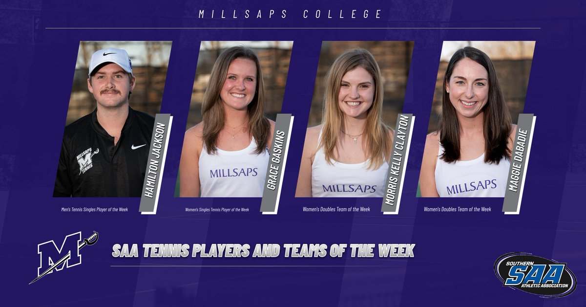MajorAthletics's tweet photo. NEWS | Tennis Programs Garner Three SAA Weekly Awards

Majors earn Men’s and Women’s Singles Players of the Week, Women’s Doubles Team of the Week.

Congratulations Hamilton, Grace, MK and Maggie! 😎🎾

📰 https://t.co/g4nRB2mDWK

#FlipTheM⚔️ https://t.co/Y9IoBEeiaJ