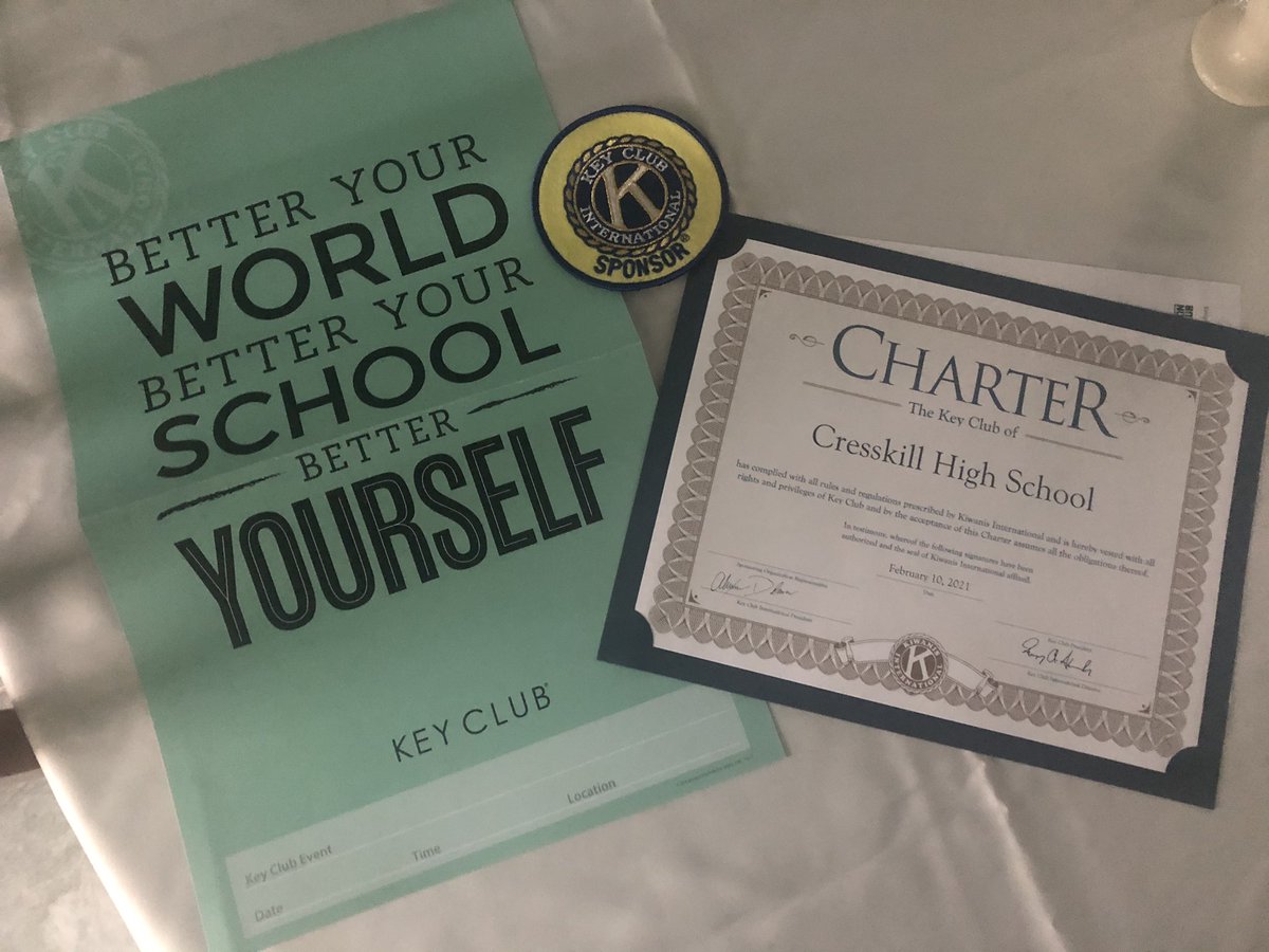 ProfZoino's tweet photo. So we got this in the mail today!! It’s official #CresskillKeyClub recruiting new members to join us ! https://t.co/mNNJp2Fhi5