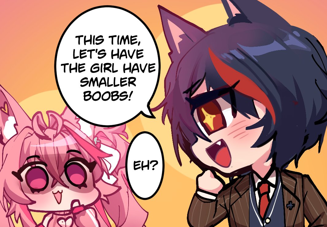 Merrydawg's tweet image. They think I'm the one making our characters thicc, but it's my scary fox sister...

Art: @KireinaPinkyFox 💖🍓