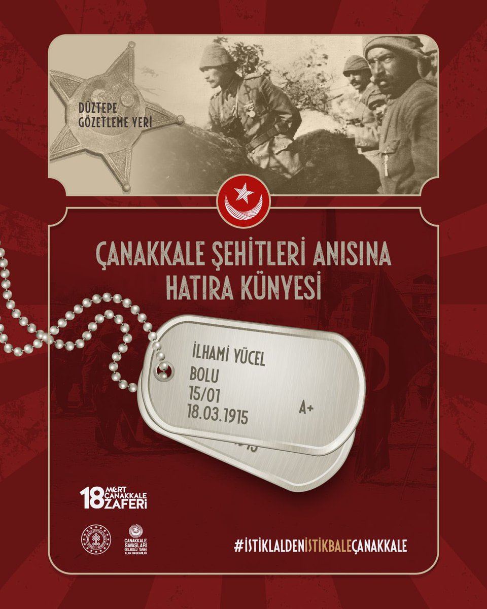 Çanakkale Şehitlerimizi, rahmet ve minnetle anıyorum. Ruhları şad olsun!🇹🇷 #istiklaldenistikbalecanakkale