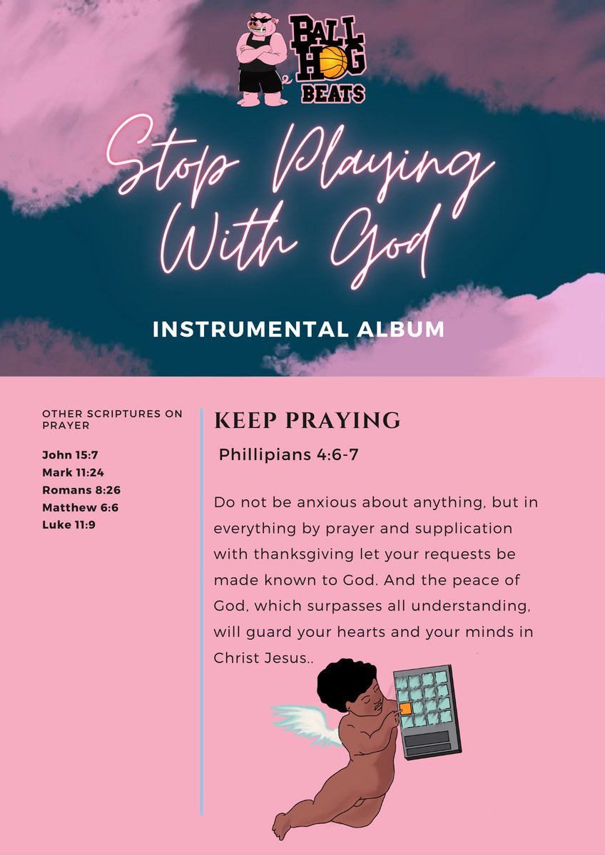 BallHogBeats's tweet photo. Keep Praying 🙏🏾🙏🏾🙏🏾⁣
⁣
New Instrumental Album by Ball Hog Beats, ⁣⁣
“STOP PLAYING WITH GOD” ⁣⁣
(All Gospel Samples) ⁣⁣
Easter Sunday , 4/4/21⁣⁣
Art by @absoohof ⁣⁣
⁣⁣
#StopPlayingWithGod ⁣⁣
#BallHogBeats #BallHogYourDreams https://t.co/LQb2zVimVC