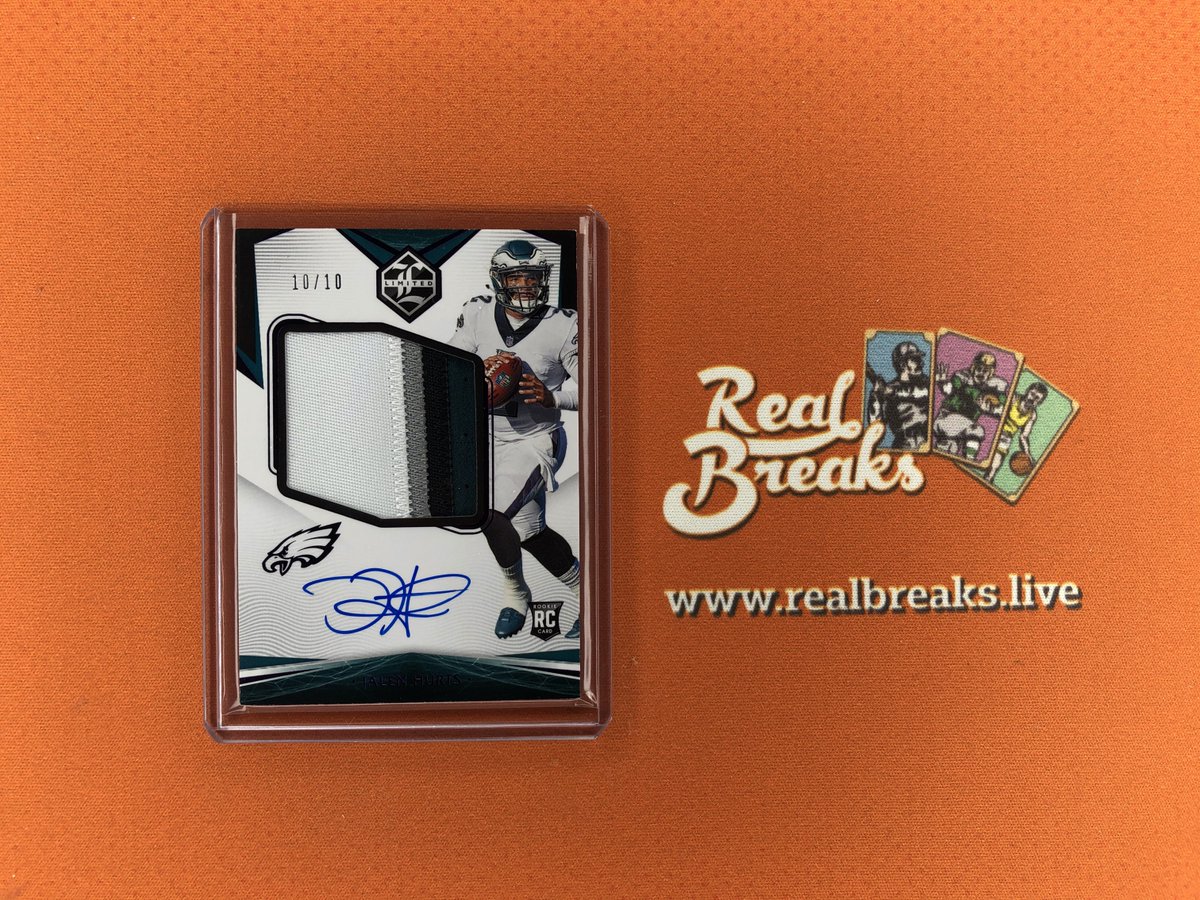 2020 Panini Limited Jalen Hurts Vertical RPA /10
.
.
.
@PaniniAmerica #realbreaks #boompoodle #whodoyoucollect #panini #paninilimited #limitedfootball #casebreak #groupbreak #nfl #football #rookie #rookiecard #jalenhurts #eagles #eaglesfootball