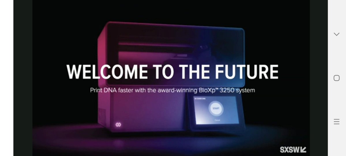 Let's print a new virus ...🤯😱... life coding is changing ... <a href="/amywebb/">Amy Webb 🤷🏻‍♀️</a> 

#syntheticbiology #DNA #SXSW #SXSW21ECH