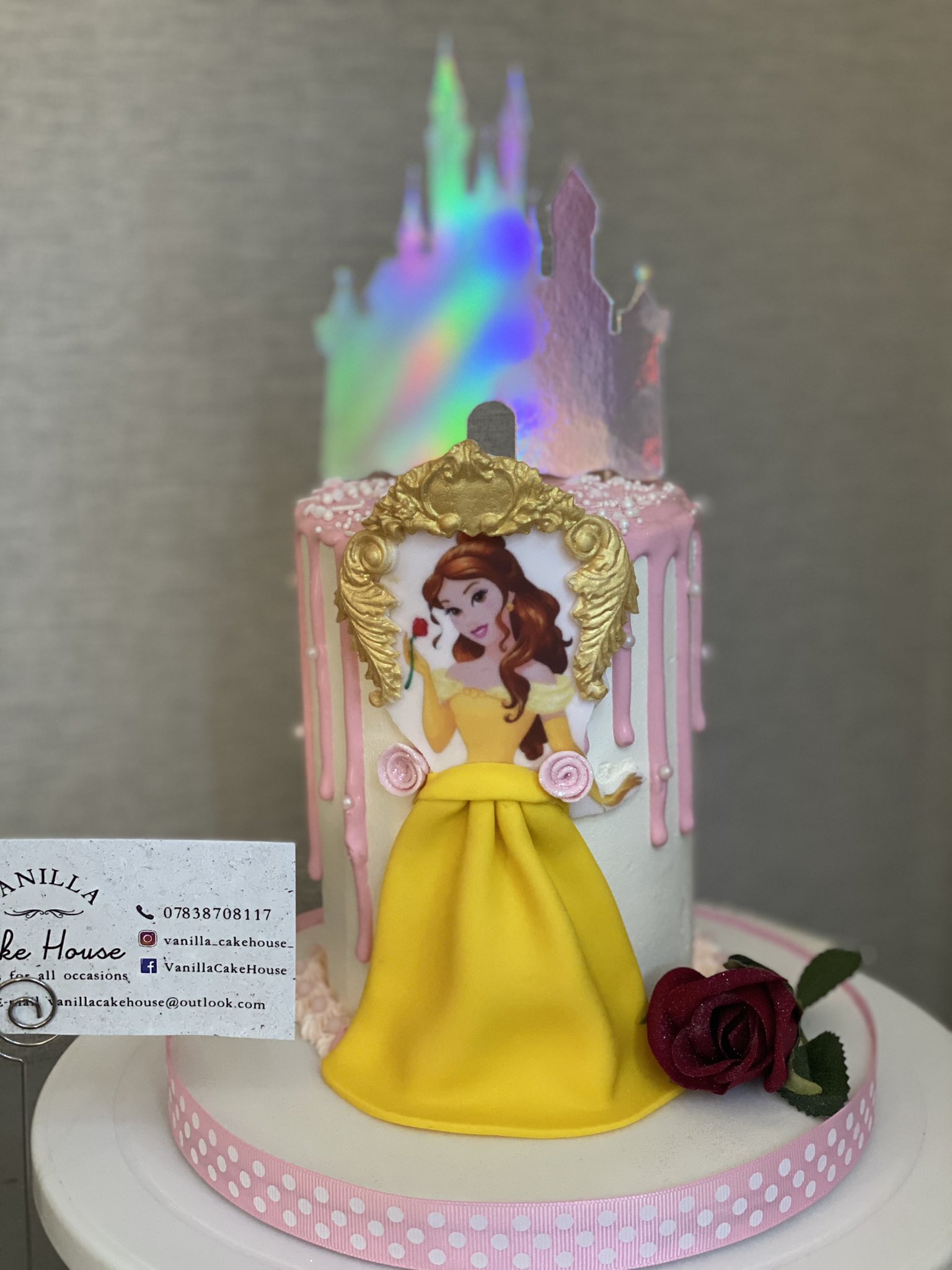 Vanilla Cake House Na Twitteri A Disney S Belle Themed Drip Cake Disney Disneycake Dripcake Cakesforgirls Cakes T Co Zvpgqcqpvs Twitter
