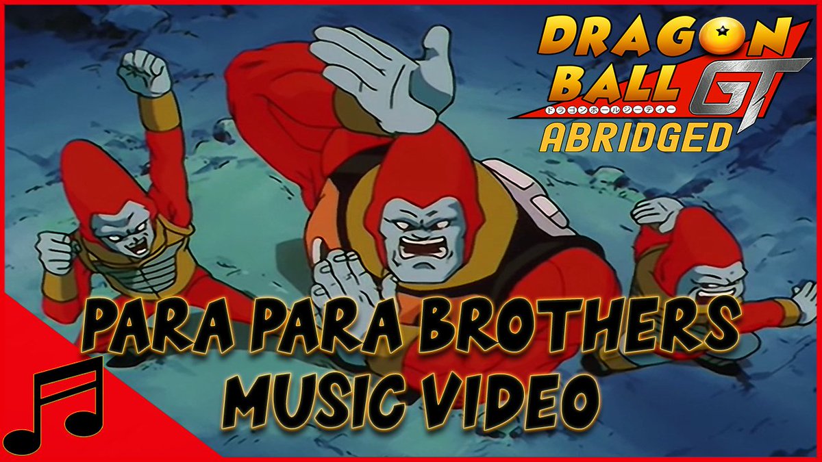 dragonballnet's tweet image. PREMIERING TOMORROW (3/17) @ 6PM EST - Dragon Ball GT Abridged Para Para Brothers Music Video!!! This music video will be a promo for DB GTA Episode 6!!

youtu.be/WYrT0jQMqCs