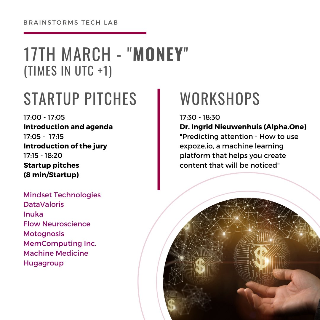 ⚠️JUST IN A FEW HOURS IS BRAINSTORMS FESTIVAL ⚠️
                           "MONEY"

⏰ When: at 4 PM CET
🔗 Where: hopin.com/events/the-bra…

Check out today's #programme and don't miss out this amazing opportunity!
#brainstormsfestival