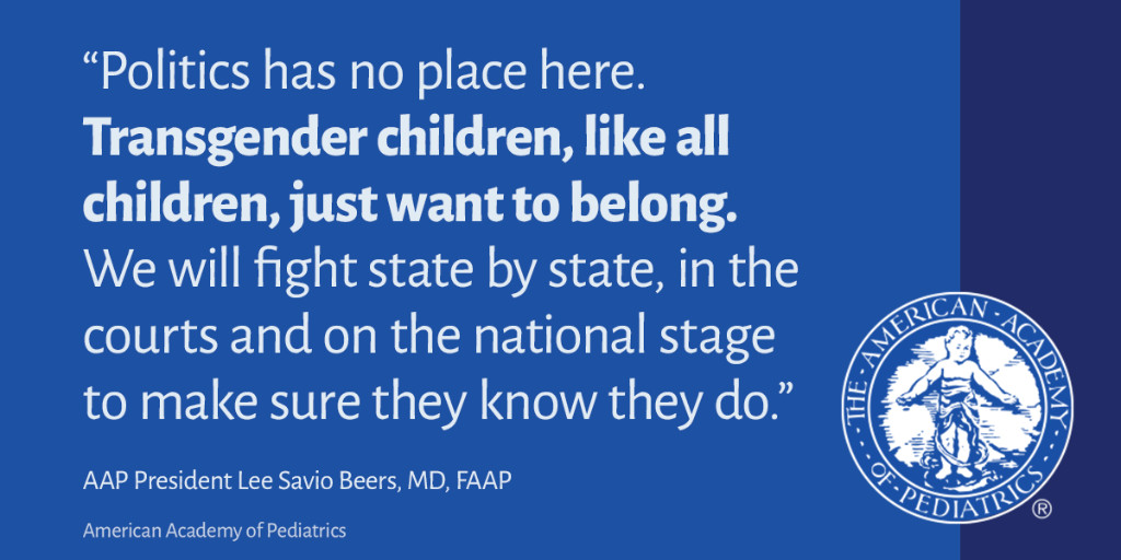 State legislatures across the country have advanced bills with the sole purpose of threatening the health and well-being of transgender youth. These bills are dangerous. Read our full statement here: ow.ly/DBQy50E0Gkx