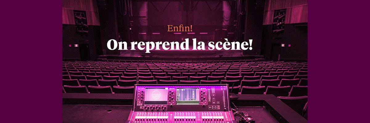 TGVigneault's tweet photo. [Réouverture du Théâtre Gilles-Vigneault!] On trépigne, on chante de joie, on saute dans les airs, on se roule par terre! 
ON REPREND LA SCÈNE !!
Toute la programmation d’avril, mai et juin à venir ce vendredi 19 mars! https://t.co/MHm95XcL1w