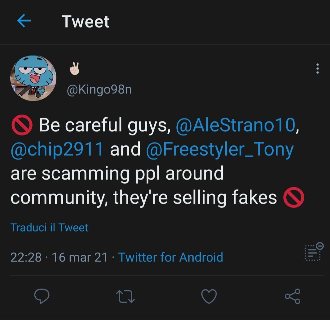 AleStrano10's tweet photo. ⚠️ Attention guys, this person tries to defame us for no reason at random I participate in drop and give away almost every day and I help and I am helped and with this I want to tell you not to trust because he seeks visibility peace guys 🙏  ⚠️ https://t.co/xPnL1scd3a
