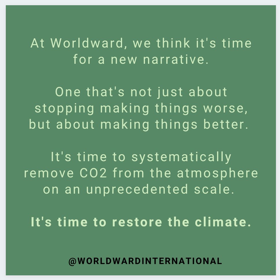worldwardglobal's tweet photo. Our case for climate restoration.  What are your thoughts?  Use the hashtag #restoreourclimate to share your views
#worldward #climaterestoration #climatechange #climatejustice #climatecrisis #carbonremoval #saveourplanet
#climateactivism #environment #cop26 #sustainability https://t.co/ZCKBOuz6M1