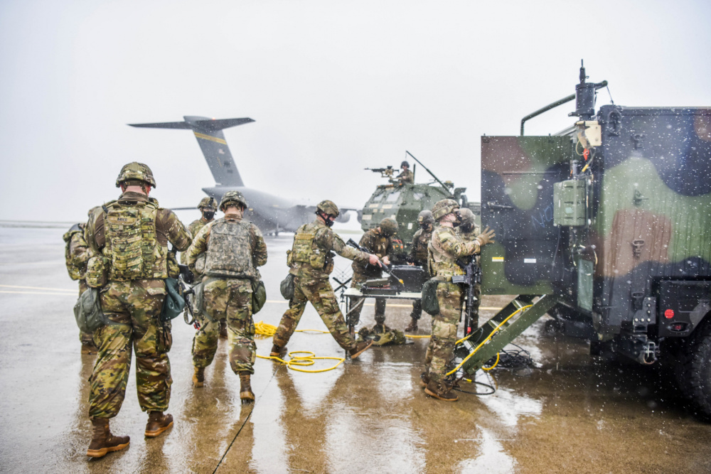 JointBasePHH's tweet photo. ICYMI | Images of Exercise TROPIC FURY at Joint Base Pearl Harbor-Hickam and  Pacific Missile Range Facility Barking Sands, Mar. 11, &amp; 12, 2021. 

#TropicFury #15thWing  #647CES  #535AS  #647SFS  #5thBN3rdFA  #PMRF

📷 TSgt Anthony Nelson Jr. https://t.co/S71qJshpel