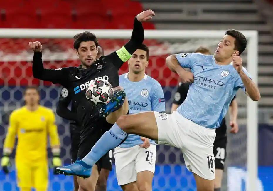 millardayo's tweet photo. FT: Man City 2-0 Mönchengladbach (De Bruyne 12’ Gundogan 18’) (agg 4-0) #UCL16 #MillardAyoSPORTS https://t.co/YmZVnX1DX3