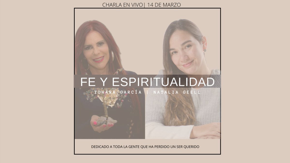 GeellMedium's tweet photo. Hola a todos 👋
A continuación les dejo la charla que tuve junto a Yohana García sobre LA FE Y LA ESPIRITUALIDAD. 
Espero que la disfruten 🙌💫
Youtube | https://t.co/c0Pzt2RrHm
Instagram | https://t.co/STWMdNHmXW
Facebook | https://t.co/QvkbZWLM2E
#nataliageellmedium #charla https://t.co/pR10Hof6mF