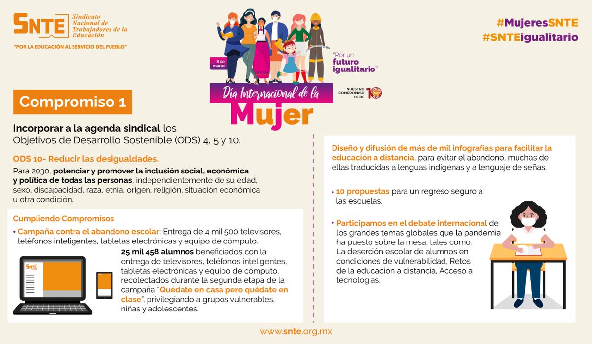 IgnacioG09's tweet photo. #SNTEigualitario 👩🔛👨
#SNTE 🟣 Inclusión social y cero desigualdad clave para equidad al 💯 #QuedateEnCasa #QuédateEnClase ✅ ejemplo de apoyo tecnológico a niñas y niños✔️ Un compromiso de 10 ☑️
#MarzoMesDeLaMujer 👩🦱🗓️👩🦰
Conoce el #Compromiso1
👉 https://t.co/1beSKedAs3 🧑💻 https://t.co/IcpBFb9pmJ