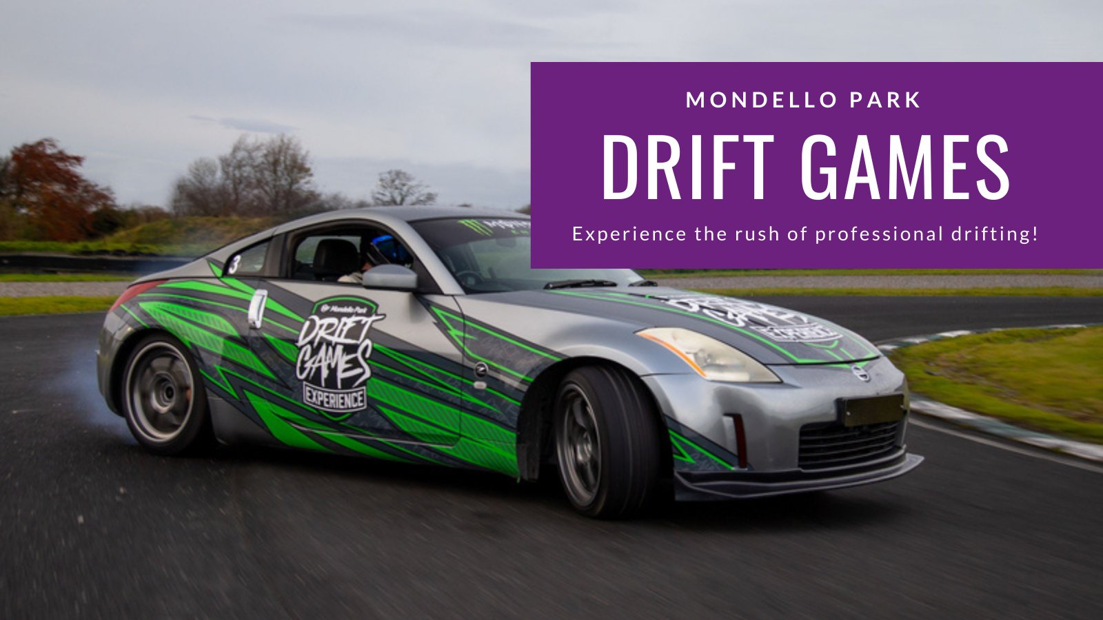 AllGifts.ie on X: Enjoy the ultimate #thrill with Mondello Park Drift Games  101. Strap in to a custom-built 280bhp Nissan 350Z drift car and experience  the rush professional #drifting Drift Games instructors