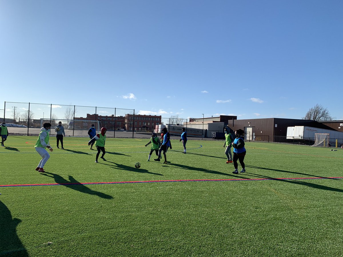 wsisoccer's tweet photo. All smiles on the field this weekend for the launch of the City United program in partnership with @FCBuffalo! Special thanks to @NardinAAC, Coach Bill Boyle, and all the volunteers who helped make this free program possible. 
Great to be back out there! https://t.co/tlfAafpF0a https://t.co/EWpYDX0avF