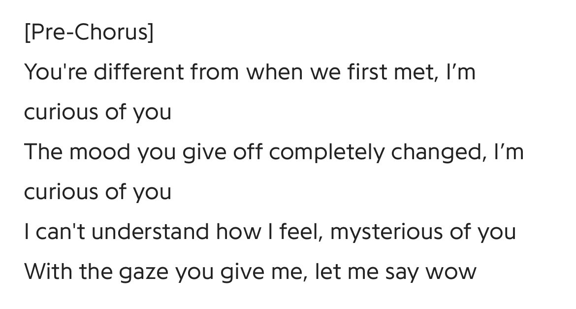 bonus 1. felix helped write the lyrics for wow by danceracha, the lyrics of this song does not include any gender terms, they just use second person pronouns "you"