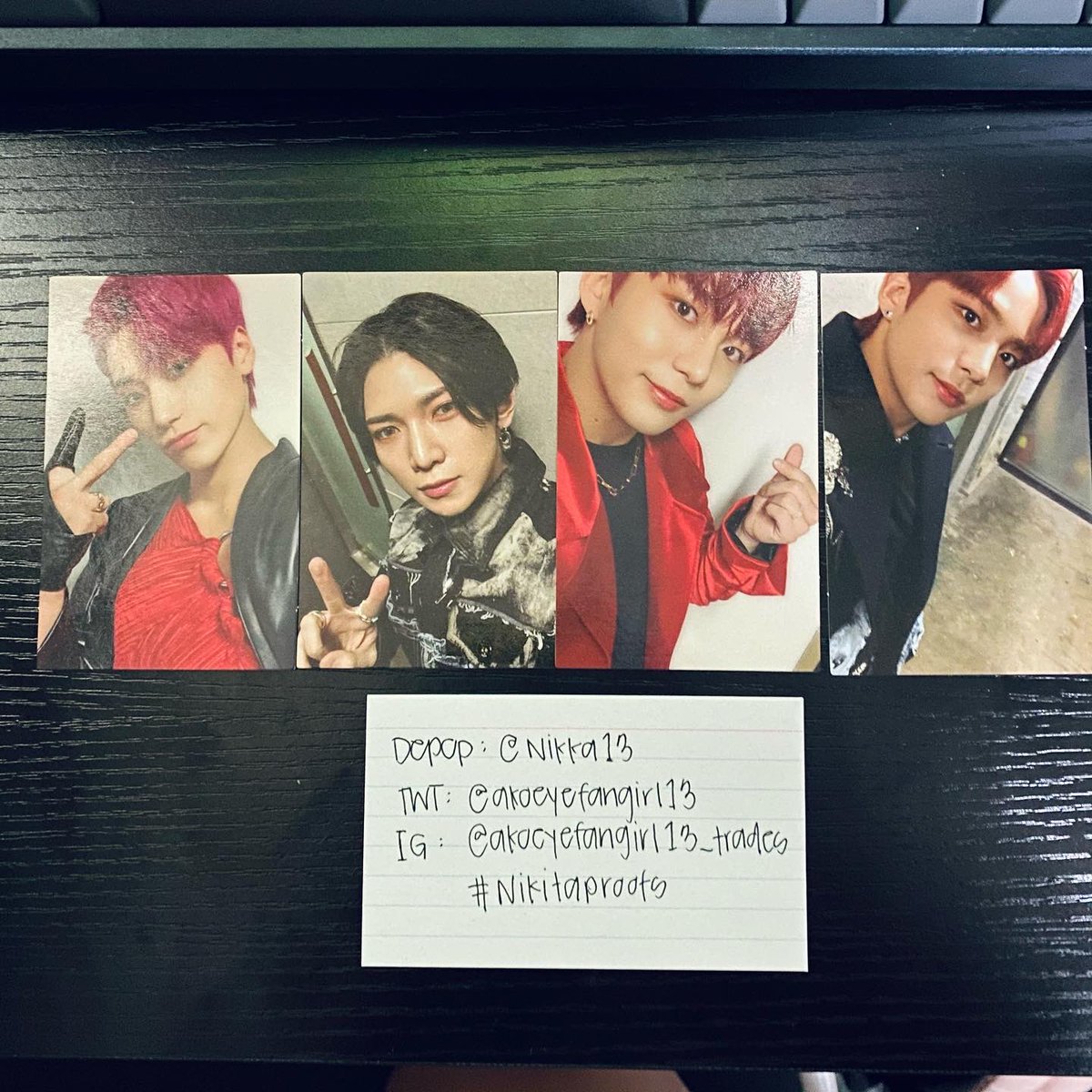 akoeyefangirl13's tweet photo. WTT/NFS ATEEZ Zero: Fever pt. 2 Ver A &amp; Z photocards 

Have: Ver A (1st pic) | Ver Z (2nd pic)
Want: any unmarked Yunho PC in last pic (willing to cross trade versions)

US/Canada OK

DM if interested

#ateez #zerofeverpt2 #photocards  #wtt #trade https://t.co/LjEA6Eax2G